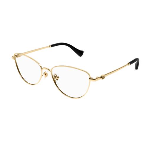 Gucci GG1595O 001 Gold Cat Eye Women`s Eyeglasses