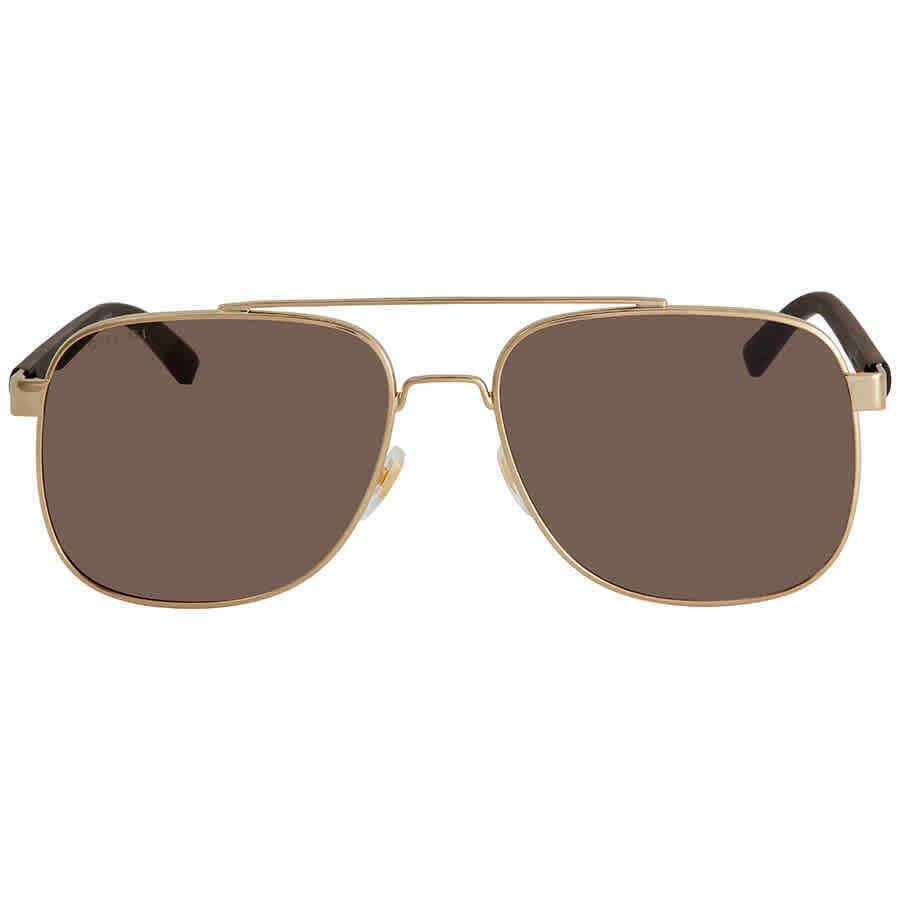 Gucci Brown Square Men`s Sunglasses GG0422S00360 GG0422S 003 60