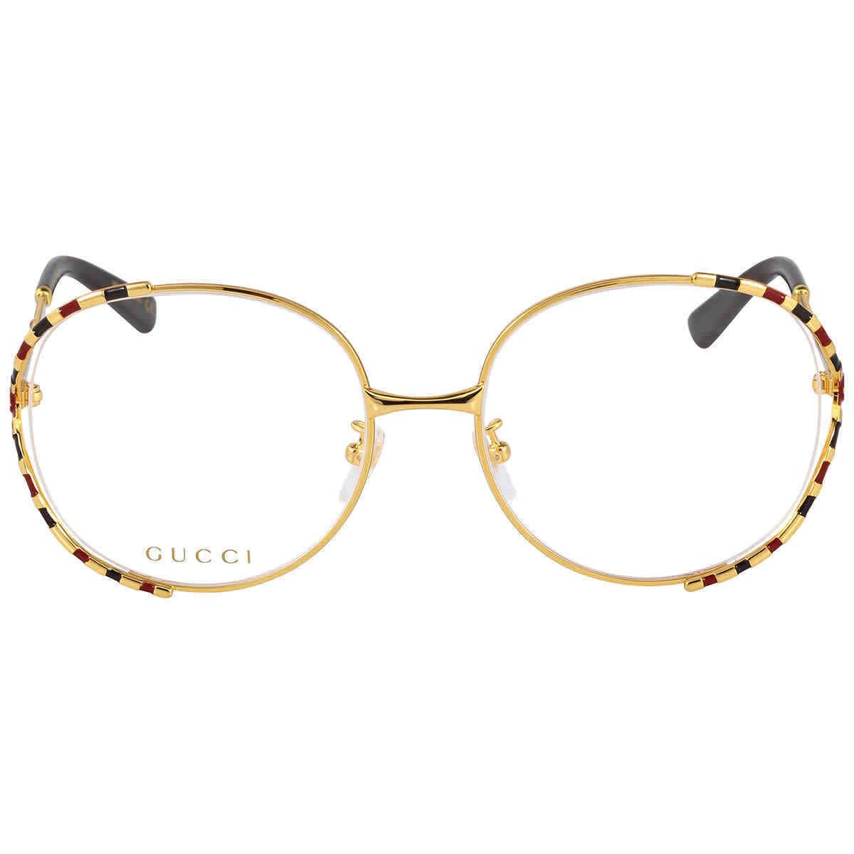 Gucci Demo Round Ladies Eyeglasses GG0596OA 003 58 GG0596OA 003 58