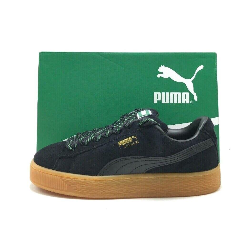 Youth Grade-school Puma Suede XL Skate JR Sneaker Shoe Black 398180 02