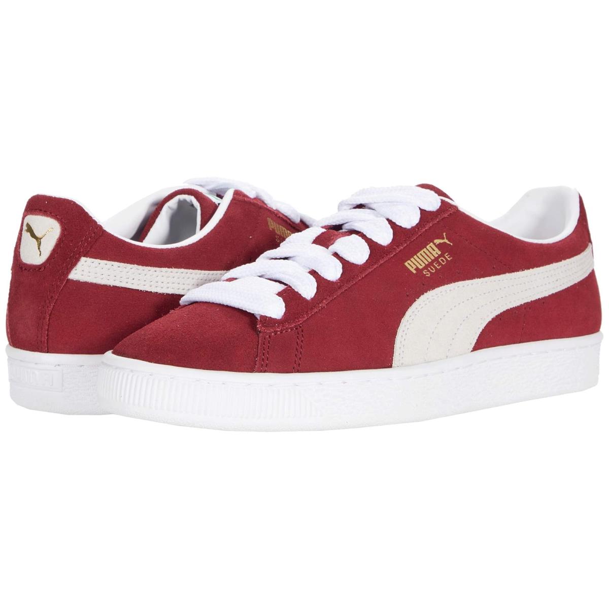 Man`s Sneakers Athletic Shoes Puma Suede Classic Xxi - Cabernet/Puma White