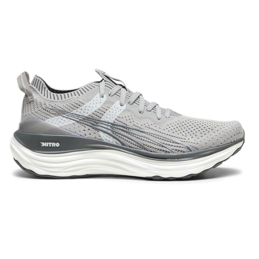 Puma Foreverrun Nitro Knit Running Mens Grey Sneakers Athletic Shoes 37913903 - Grey