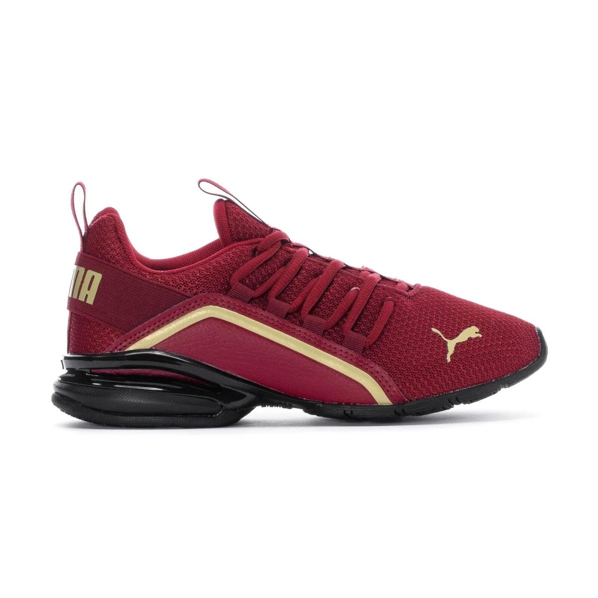 Puma Womens Axelion Running Shoe - Burgundy/Gold