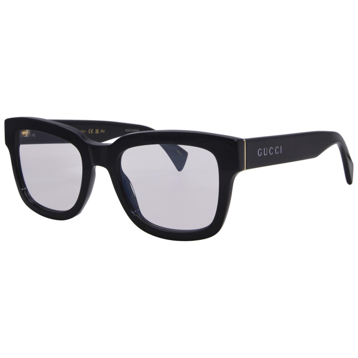 Gucci GG1138S 001 Sunglasses Black/photochromic Grey Square Shape 52mm