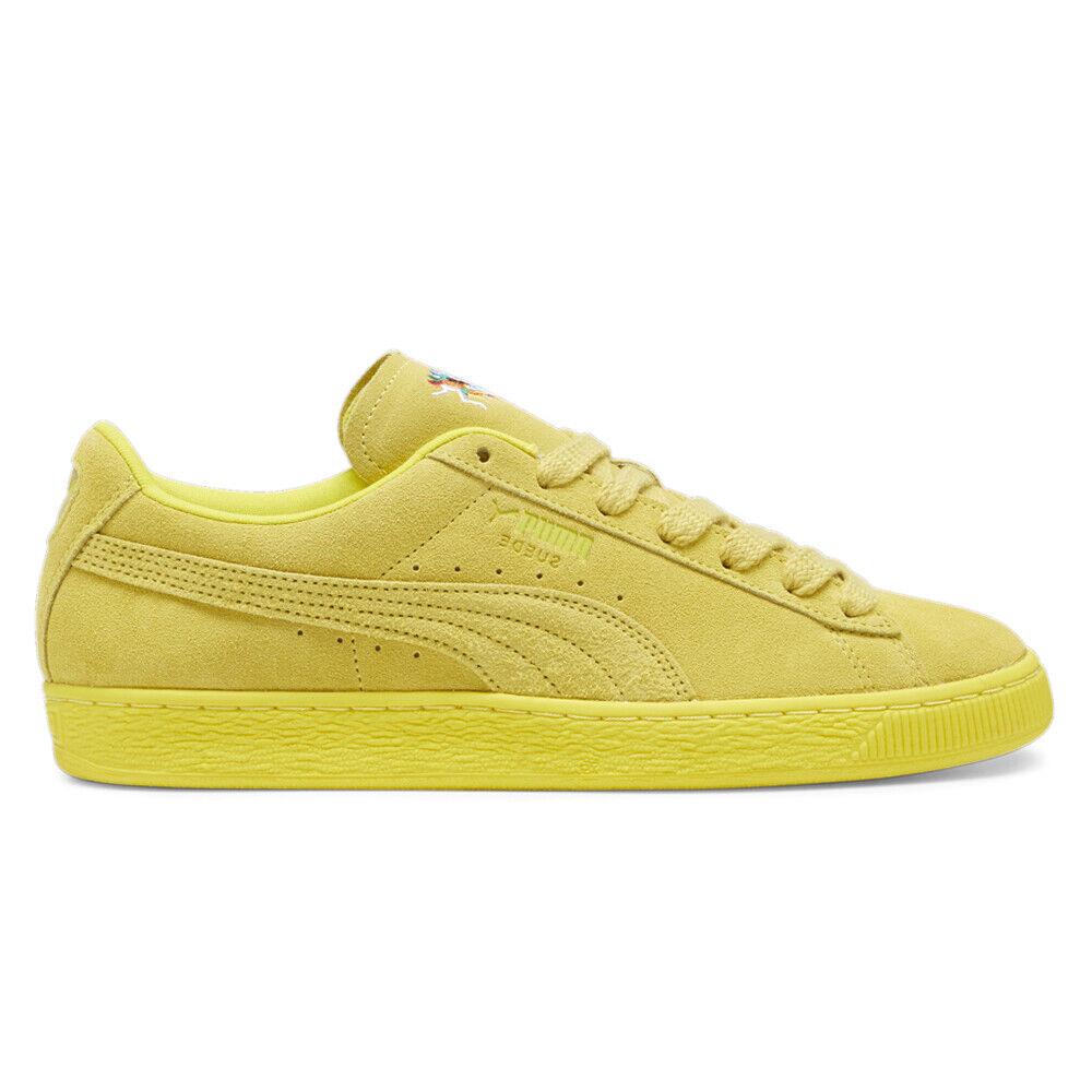 Puma Suede Love Marathon Lace Up Mens Yellow Sneakers Casual Shoes 39583003 - Yellow