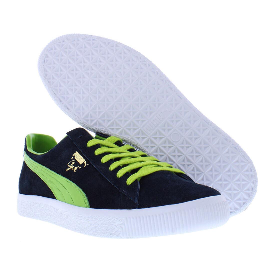 Puma Clyde Clydezilla Mij Mens Shoes - Navy/Lime Smash, Main: Blue