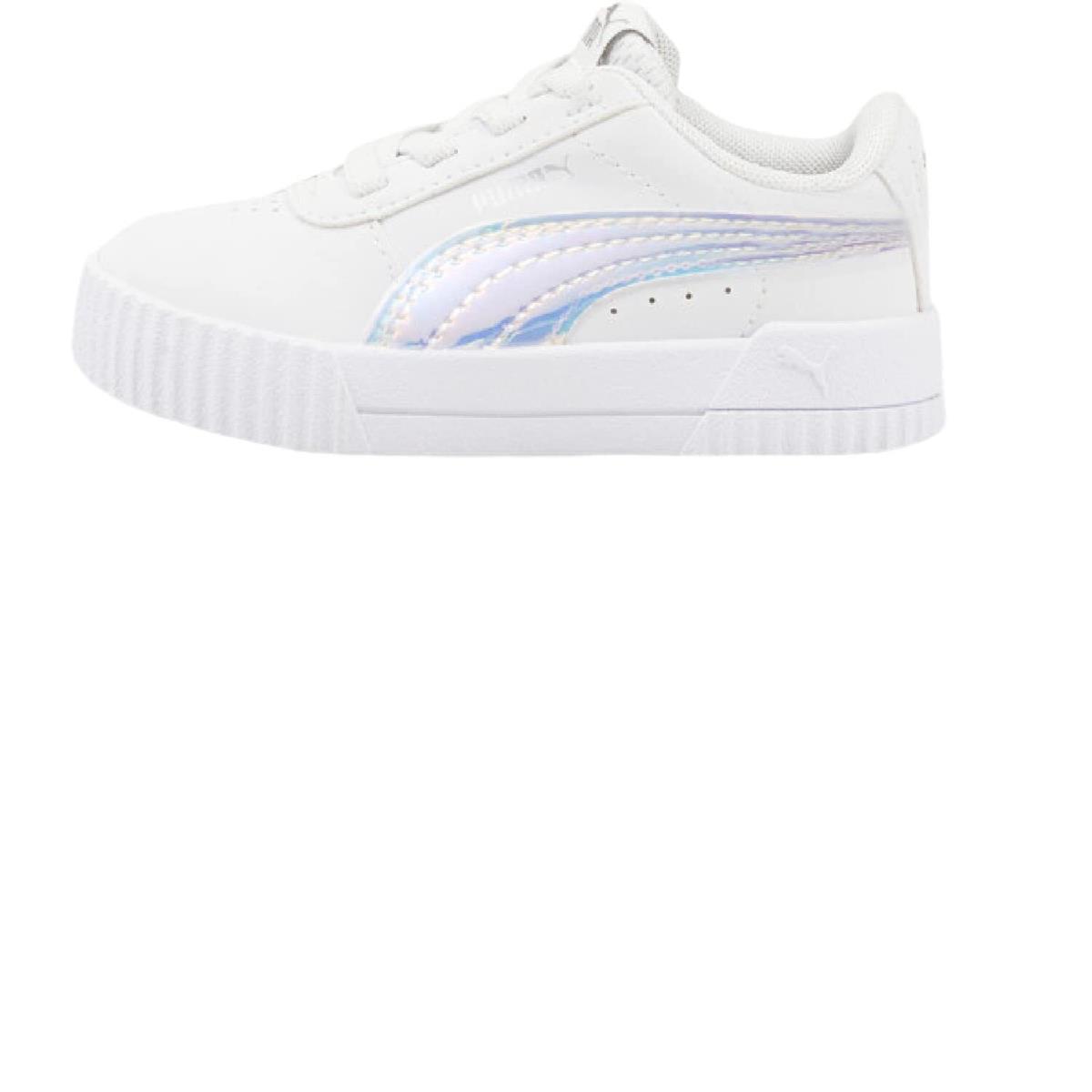 Puma Carina Holo Little Kids Shoes - Halo/White/Iridescent