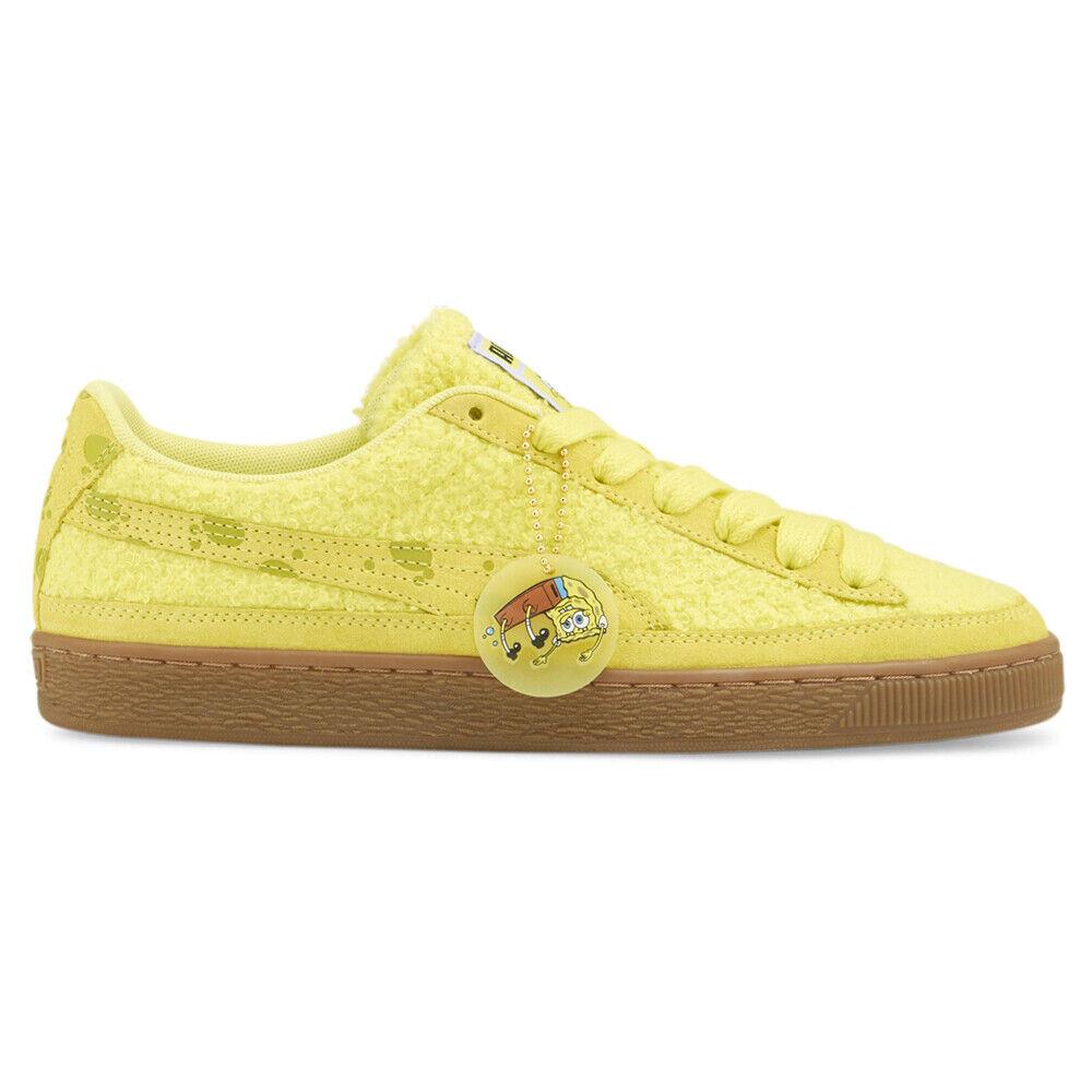 Puma Sponge X Suede Lace Up Mens Yellow Sneakers Casual Shoes 39100801 - Yellow