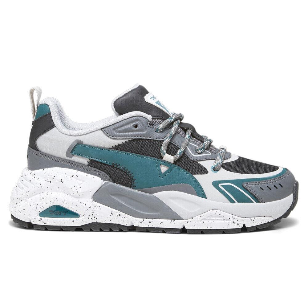 Puma Trc Mira Tech Outdoor Lace Up Womens Black Blue Grey Sneakers Casual Sho - Black, Blue, Grey