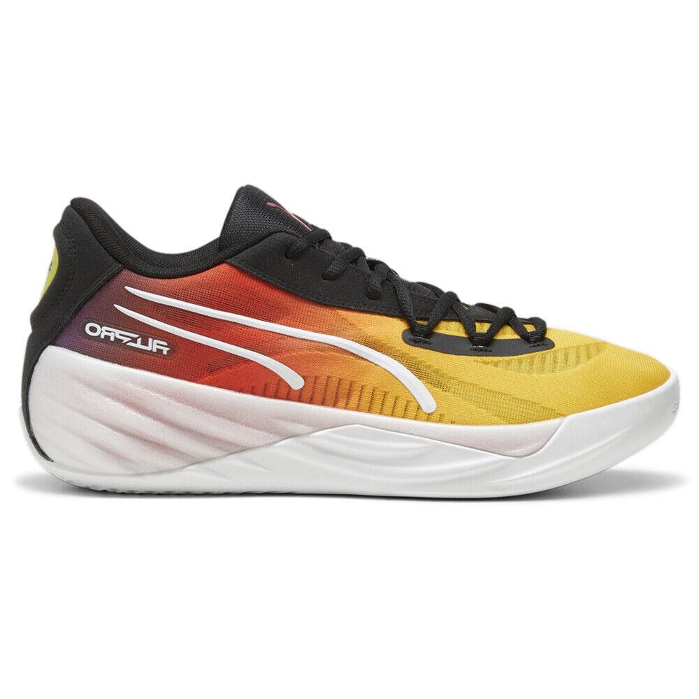 Puma Allpro Nitro Showtime Basketball Mens Black Orange Yellow Sneakers Athle