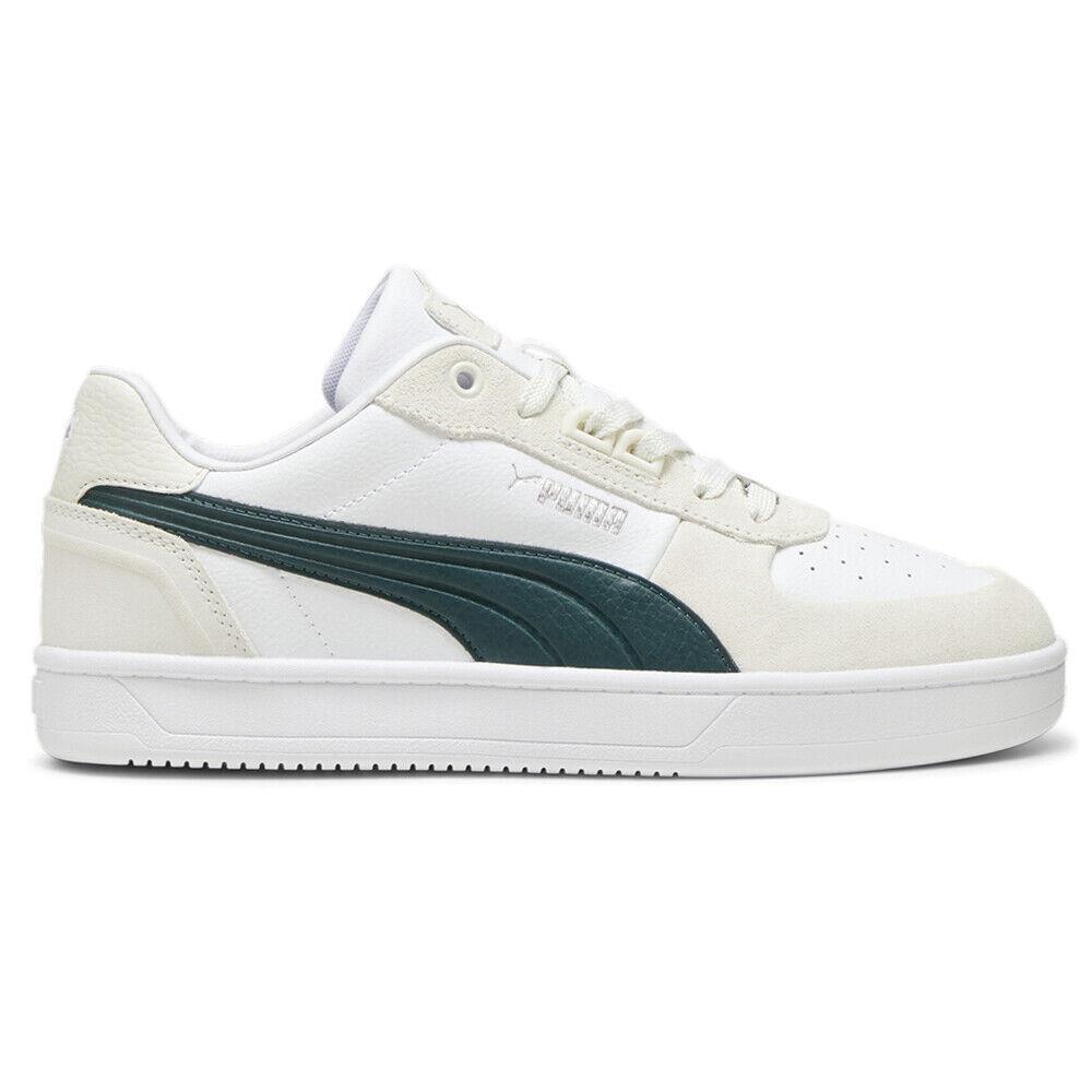 Puma Caven 2.0 Lux Sd Lace Up Mens Green Off White Sneakers Casual Shoes 39508 - Green, Off White