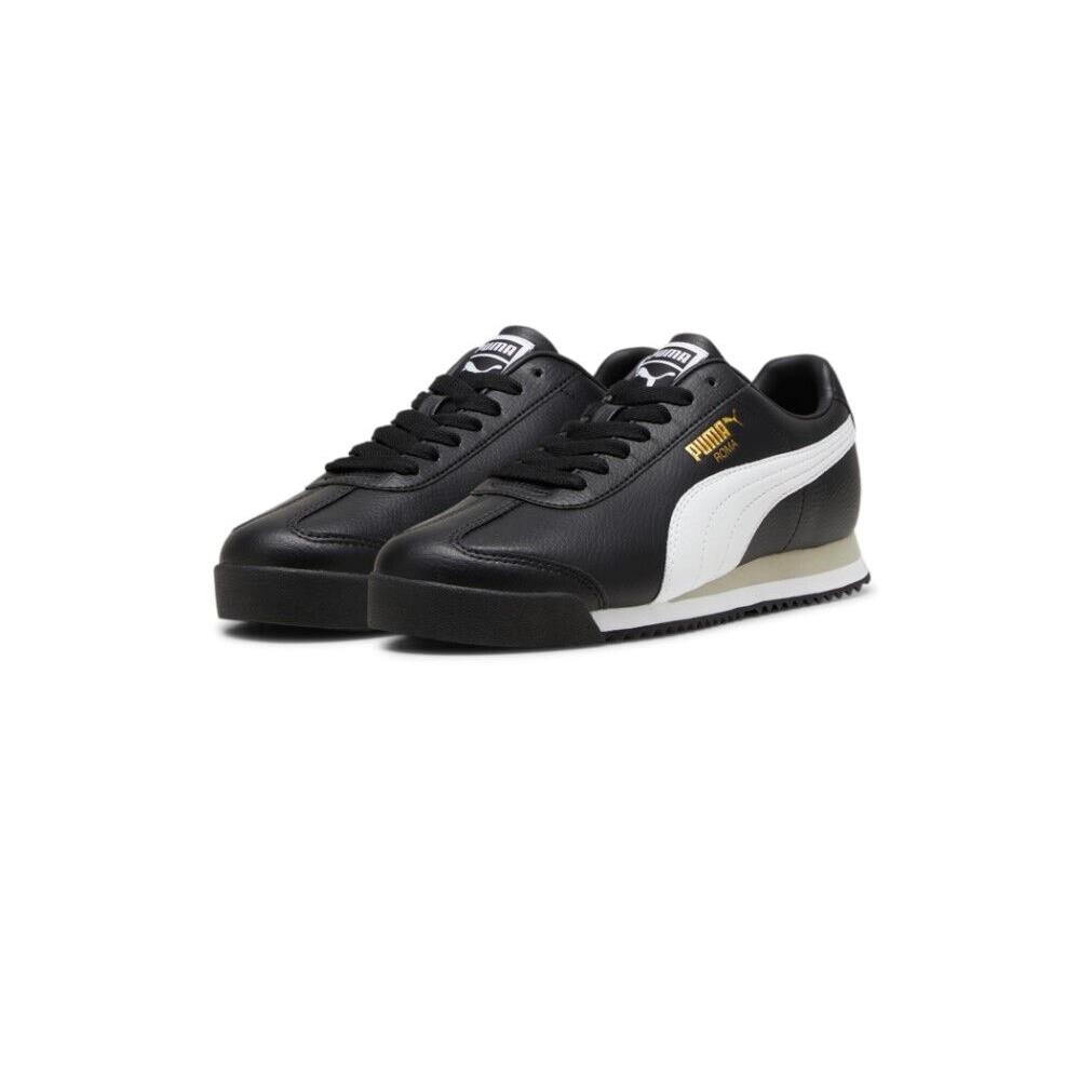 Puma Men`s Roma Sneaker - Puma Black-Puma White-Smokey Gray