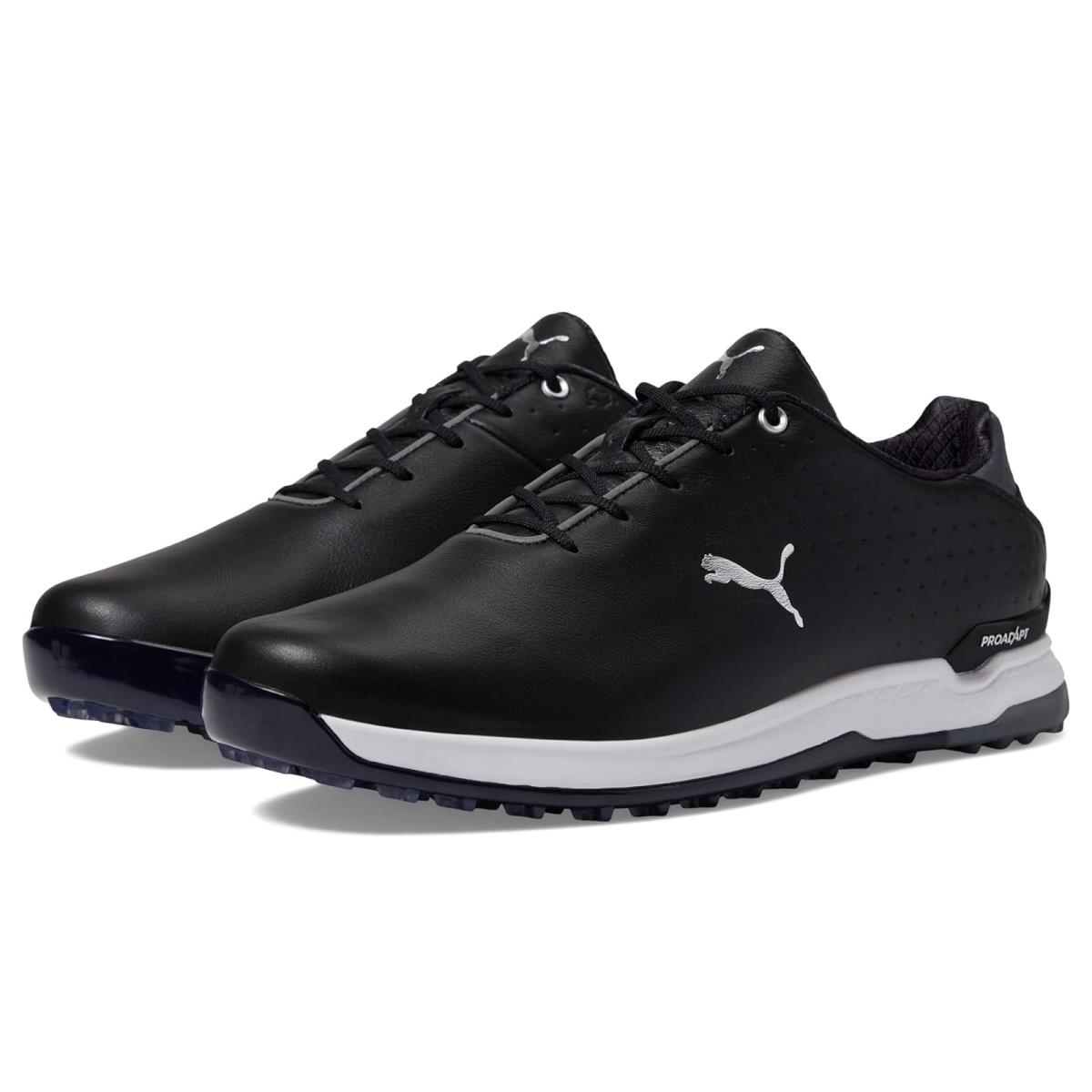 Man`s Shoes Puma Golf Proadapt Alphacat Leather Golf Shoes - Puma Black/Puma Silver