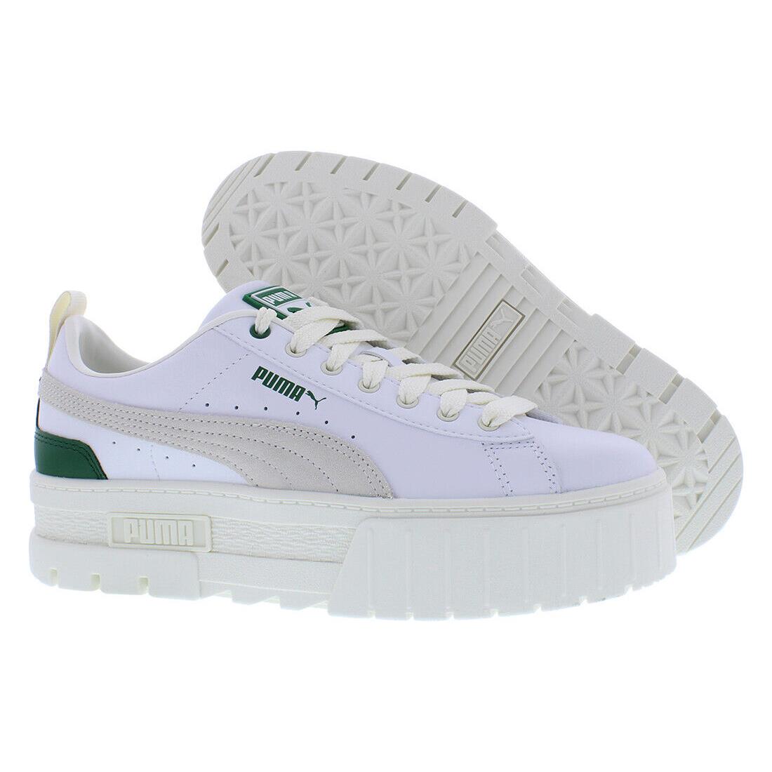 Puma Mayze Leather Womens Shoes - Puma White/Vine, Main: White