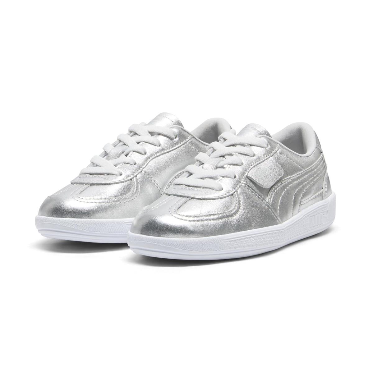 Unisex Sneakers Athletic Shoes Puma Kids Palermo Chrome - PUMA Silver-Feather Gray