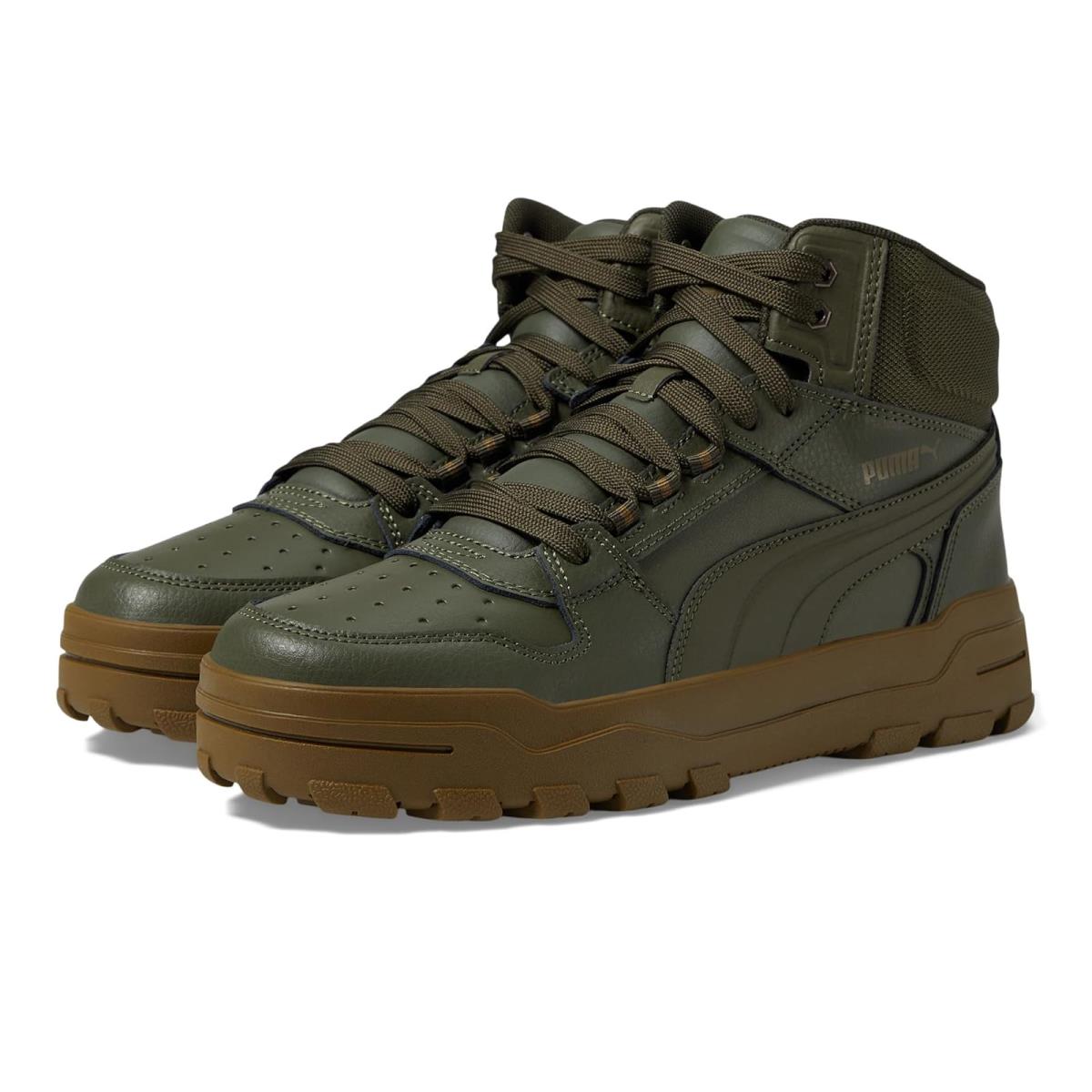 Man`s Sneakers Athletic Shoes Puma Rebound Abrupt - Dark Olive/Wild Willow/Bronze