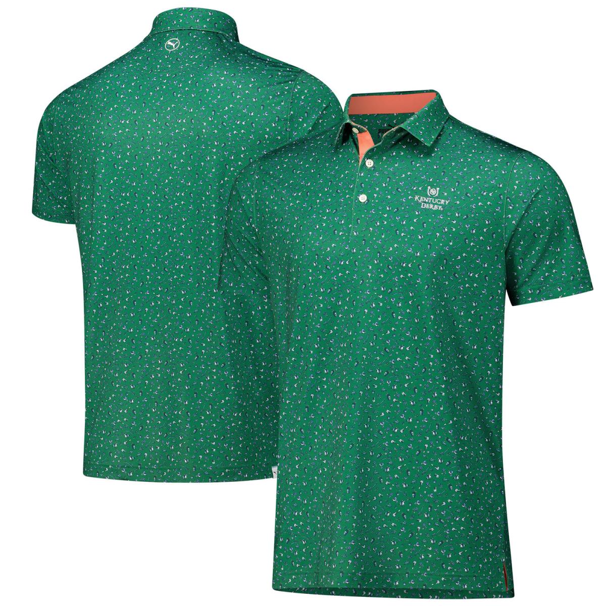 Men`s Puma Green Kentucky Derby Mattr Superfecta Polo