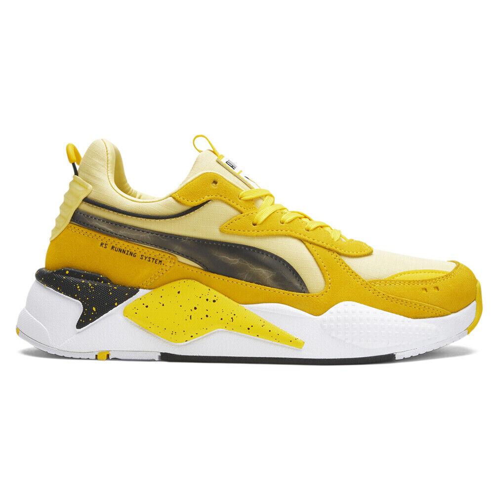 Puma Poke X Rsx Lace Up Mens Yellow Sneakers Casual Shoes 38954101 - Yellow