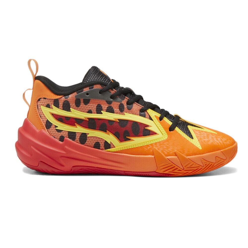 Puma Scoot Zeros X Cheetah Basketball Mens Orange Sneakers Athletic Shoes 30984 - Orange