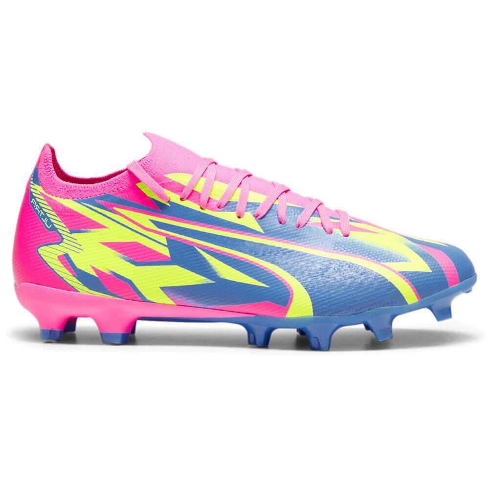 Puma Ultra Match Energy Firm Groundartificial Ground Soccer Cleats Mens Blue Pi - Blue, Pink, Yellow