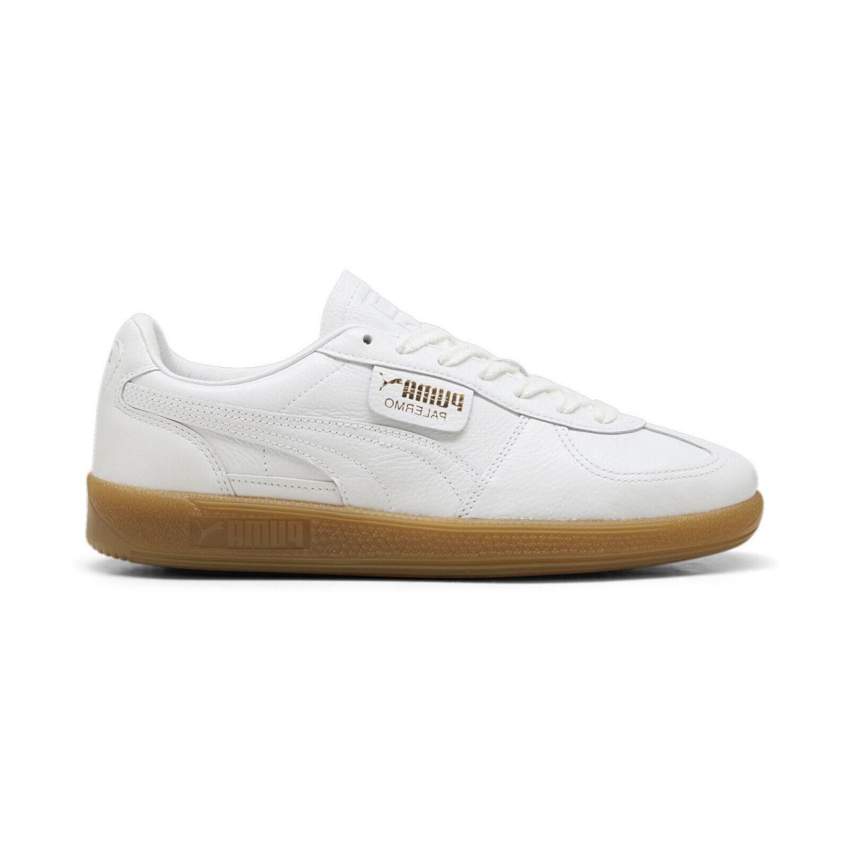 Puma Palermo Premium 39724601 Mens White Leather Lifestyle Sneakers Shoes