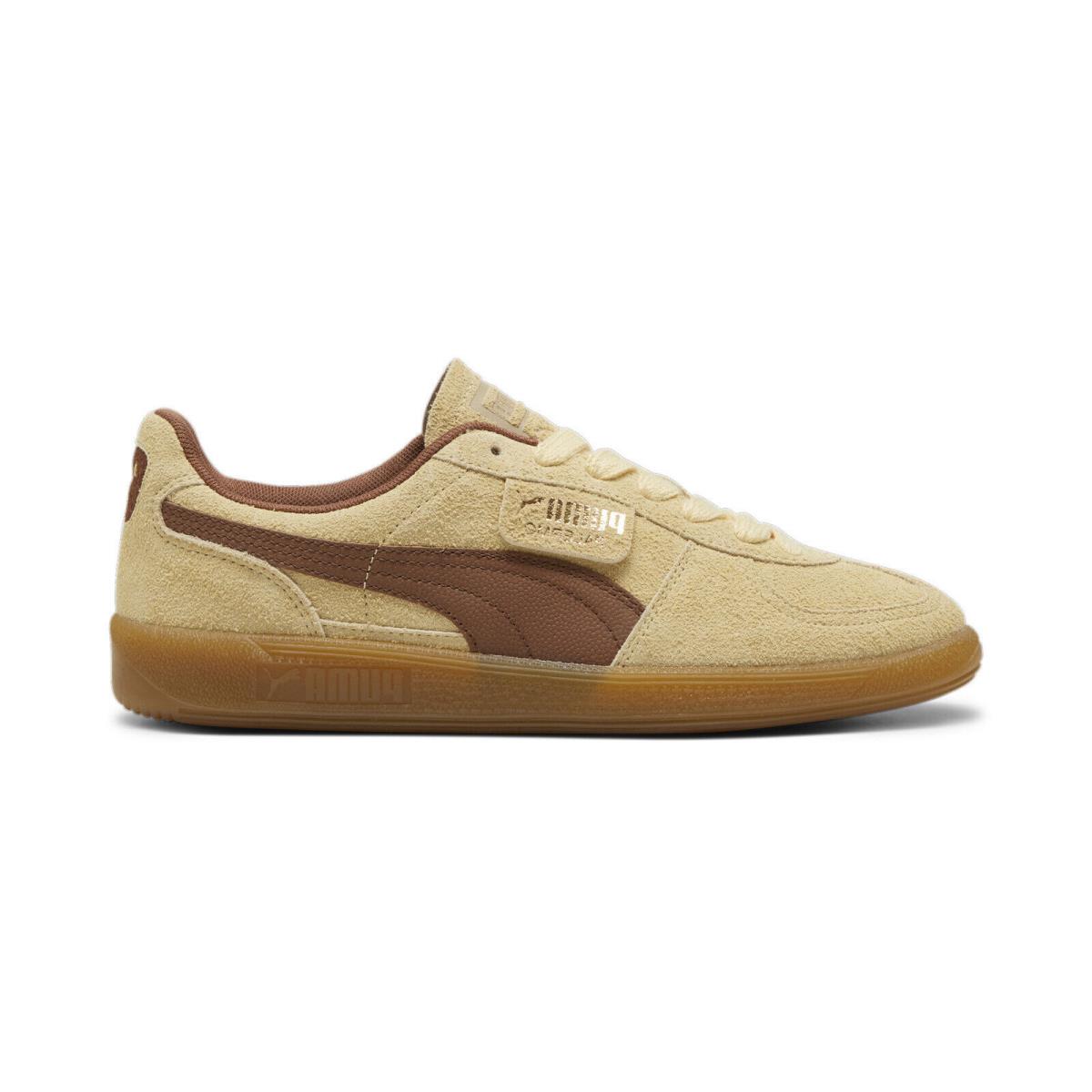 Puma Palermo Hairy 39725101 Mens Beige Suede Lifestyle Sneakers Shoes