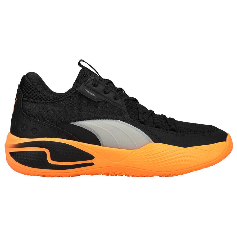 Puma Court Rider I Basketball Mens Black Orange Sneakers Athletic Shoes 195634