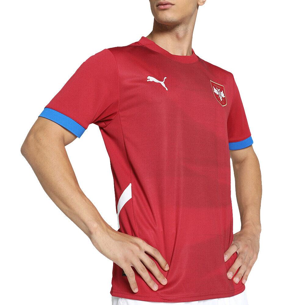 Puma Fss Crew Neck Short Sleeve Home Soccer Jersey Mens Red 77430001