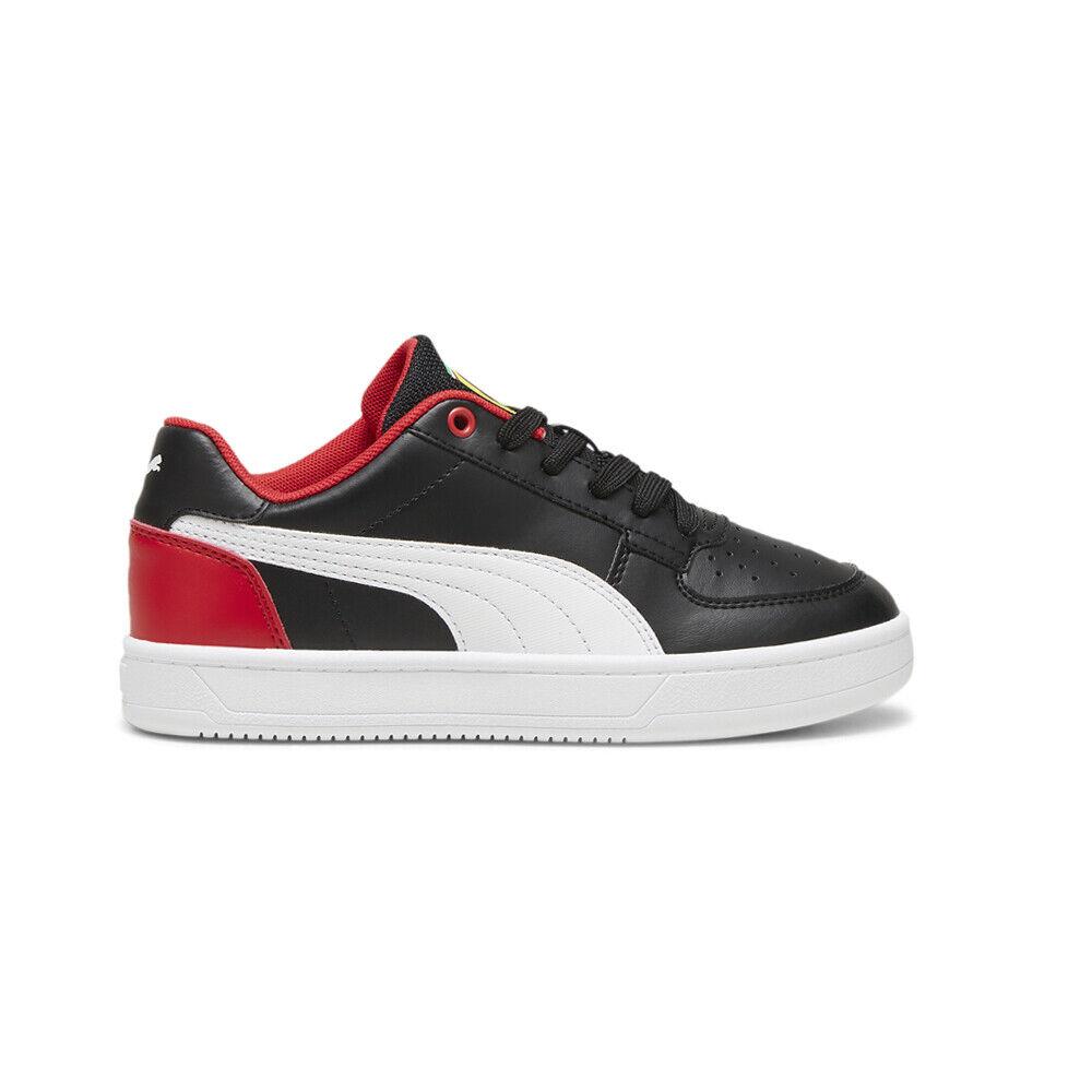 Puma Sf Caven 2.0 Lace Up Youth Boys Black Red Sneakers Casual Shoes 30816004 - Black, Red