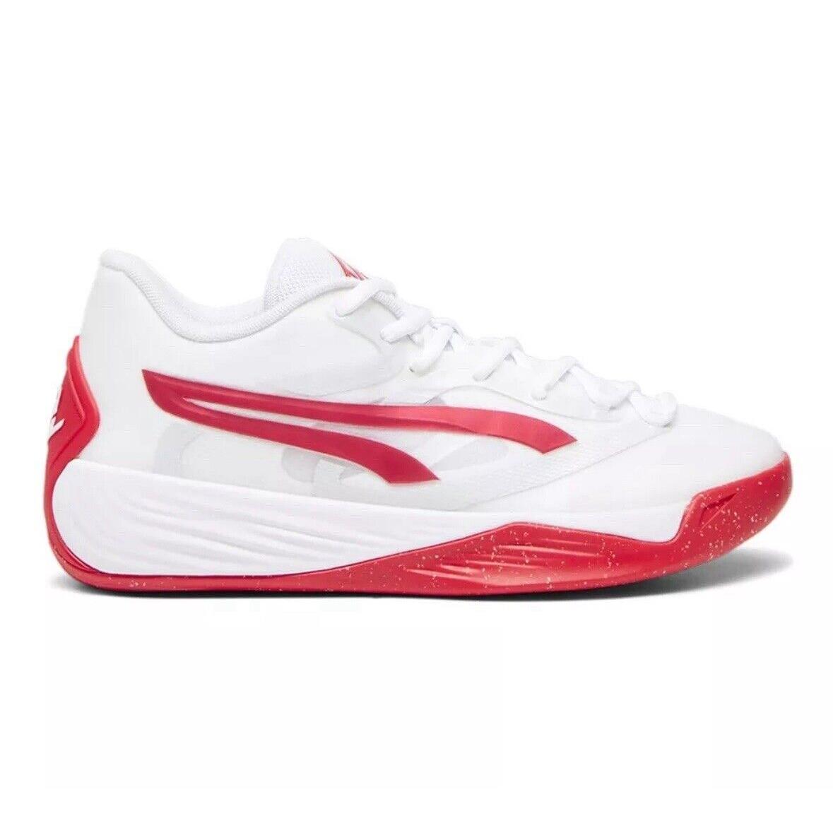 Puma Team Stewie 2 Basketball Women`s Sz 11 White Sneakers Athletic 37908203 - White