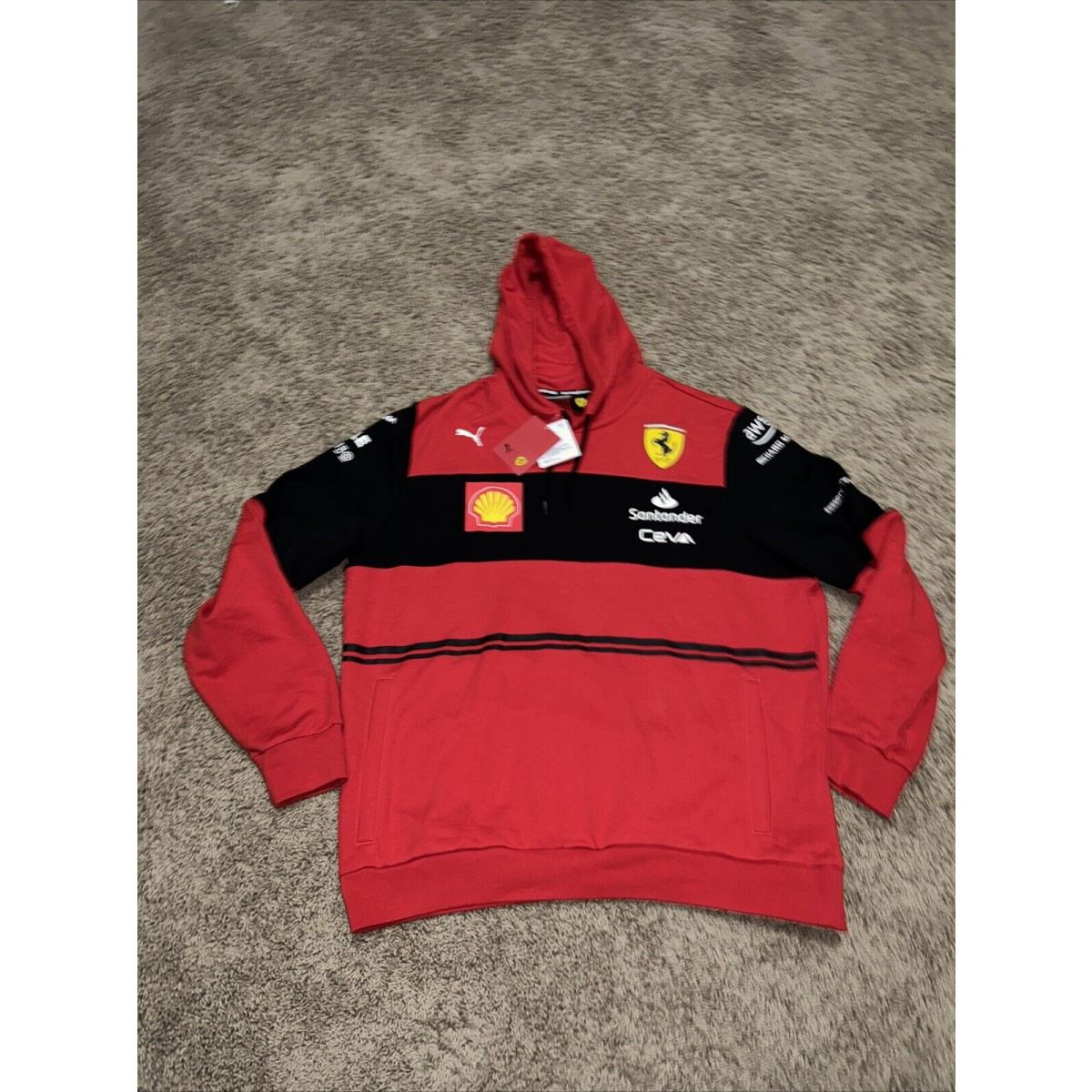 Puma Ferrari Scuderia 2023 SF Team Hoodie Sweatshirt Men s Size XL