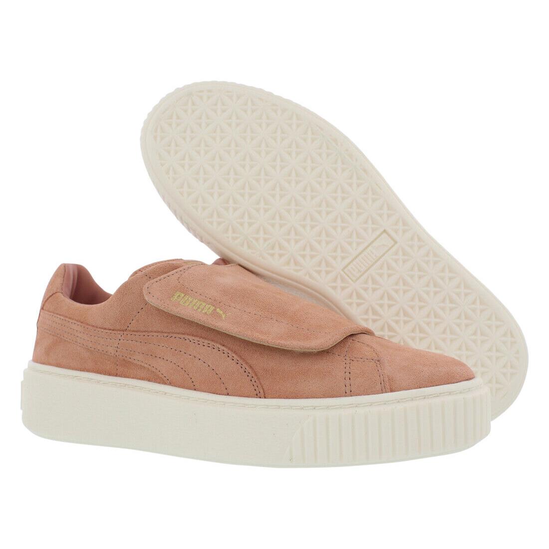 Puma Suede Platform Strap Casual Women`s Shoes Size 7 Color: Brown/marshmallow - Brown/Marshmallow, Main: Brown