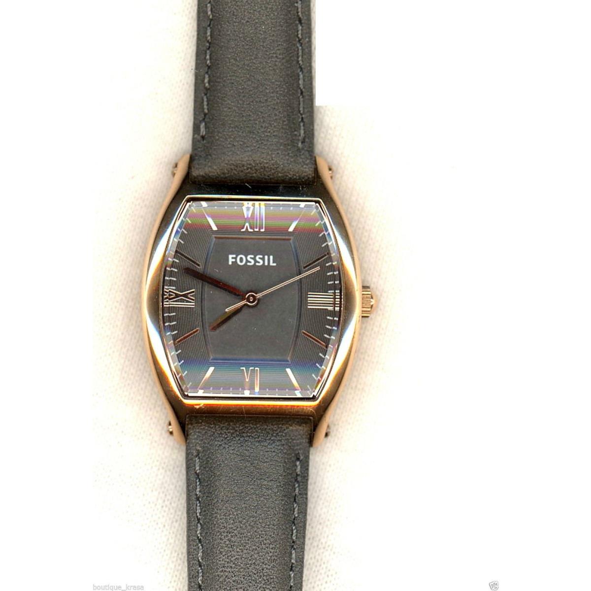 Fossil ES3056 Wallace Ash Gray Leather Strap Women`s Watch