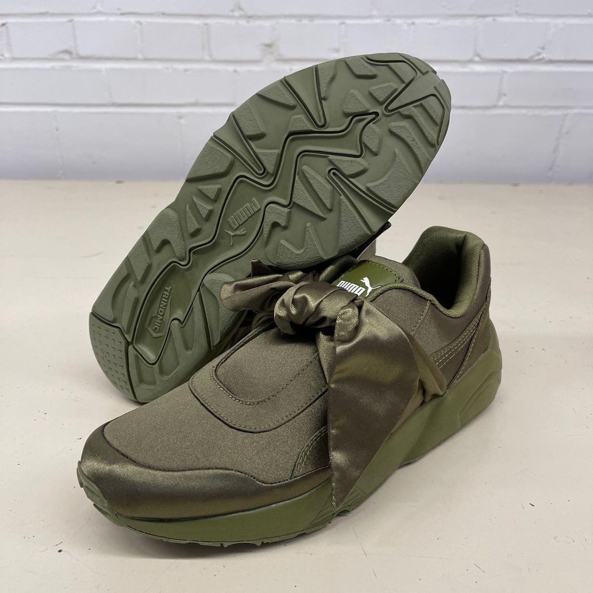 Puma fenty bow sneakers olive best sale