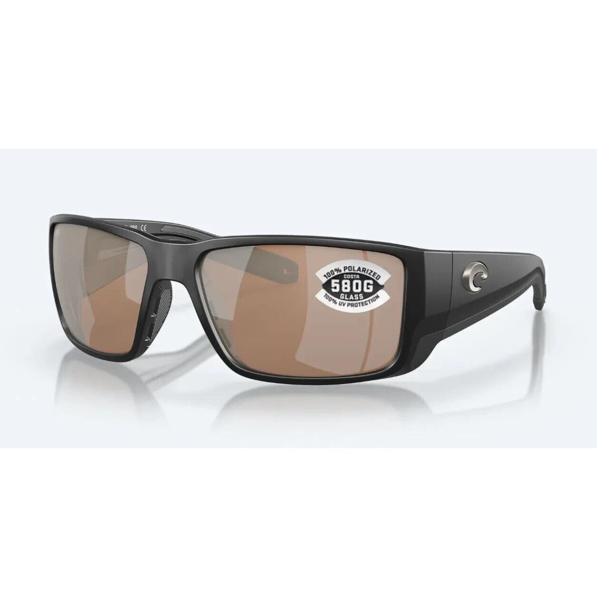 Costa Del Mar Blackfin Pro Sunglass Polar Copper Silver Mirror Glass 580G