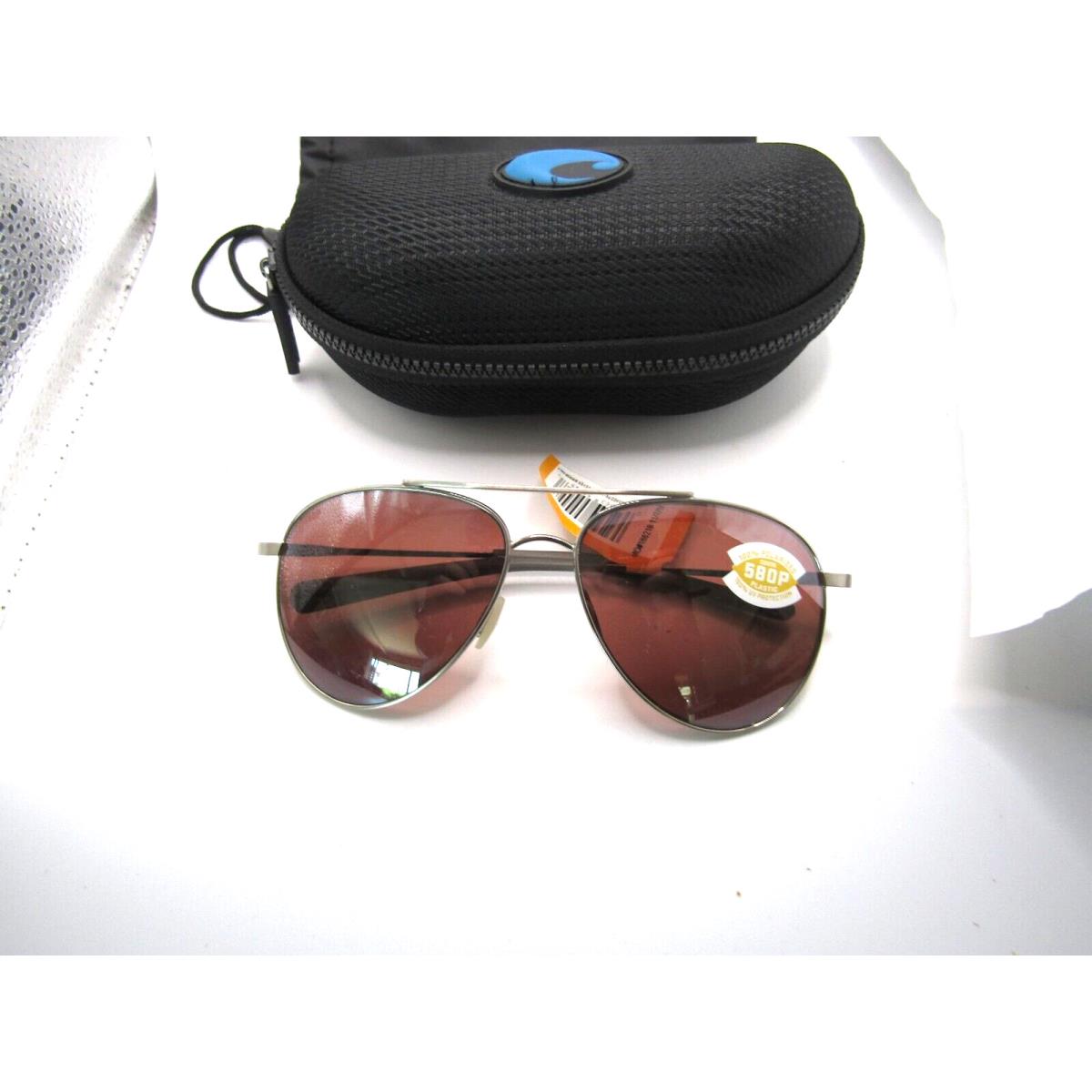 Costa Del Mar Sunglasses Aviator Titanium Cook Silver 580P Polarized