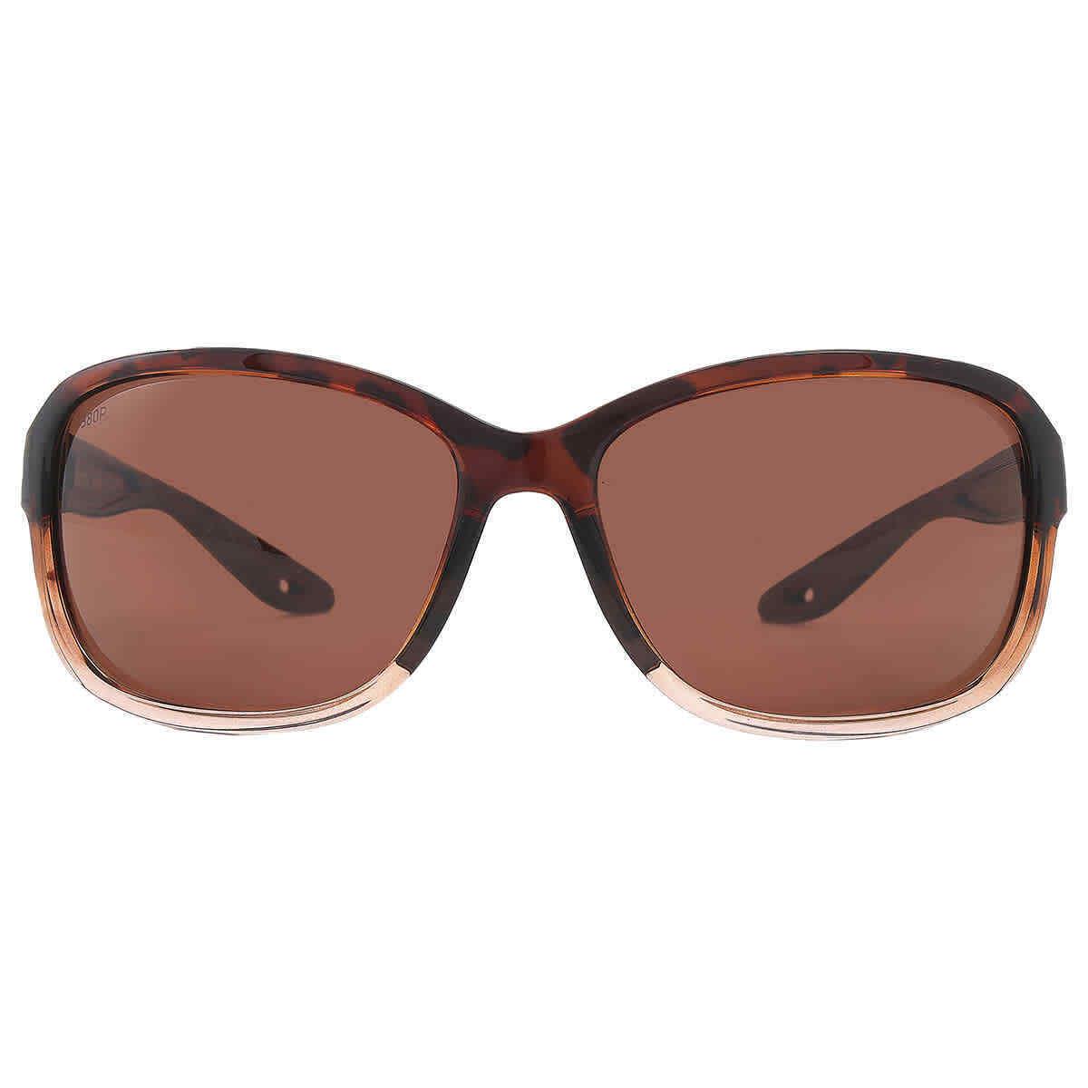 Costa Del Mar Seadrift Copper Polarized Polycarbonate Rectangular Ladies