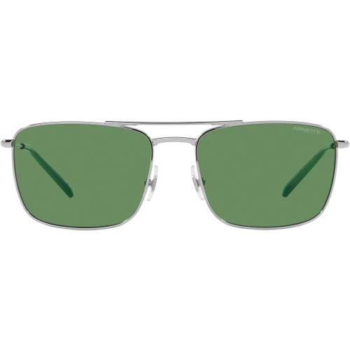 Arnette An 3088 Square Sunglasses Boulevardier Silver Green