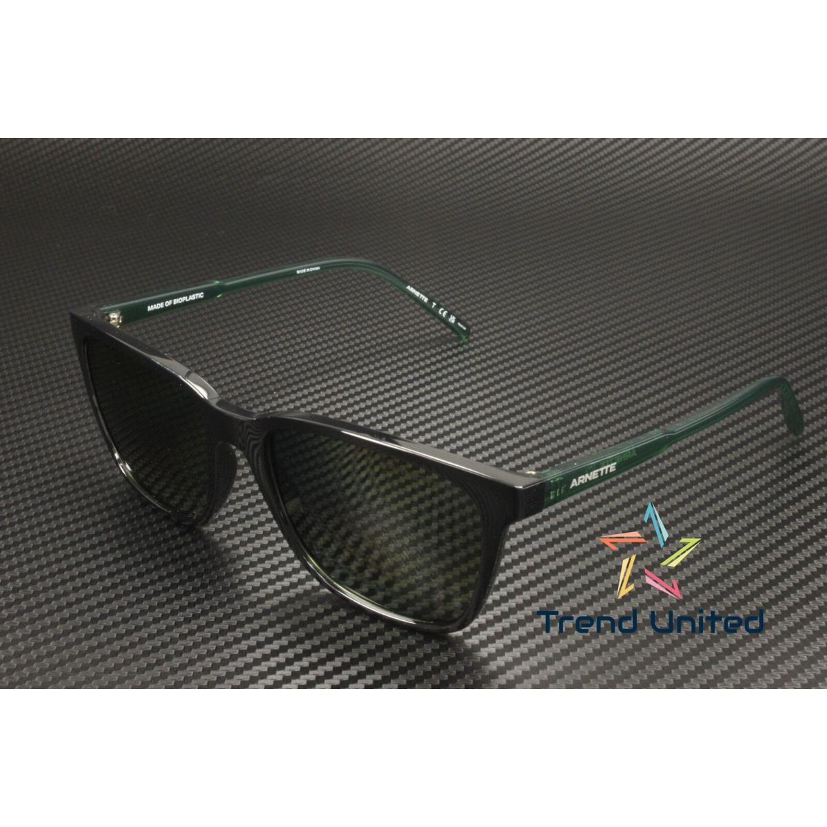 Arnette AN4291 27539A Black Dark Green Polarized 57 mm Men`s Sunglasses