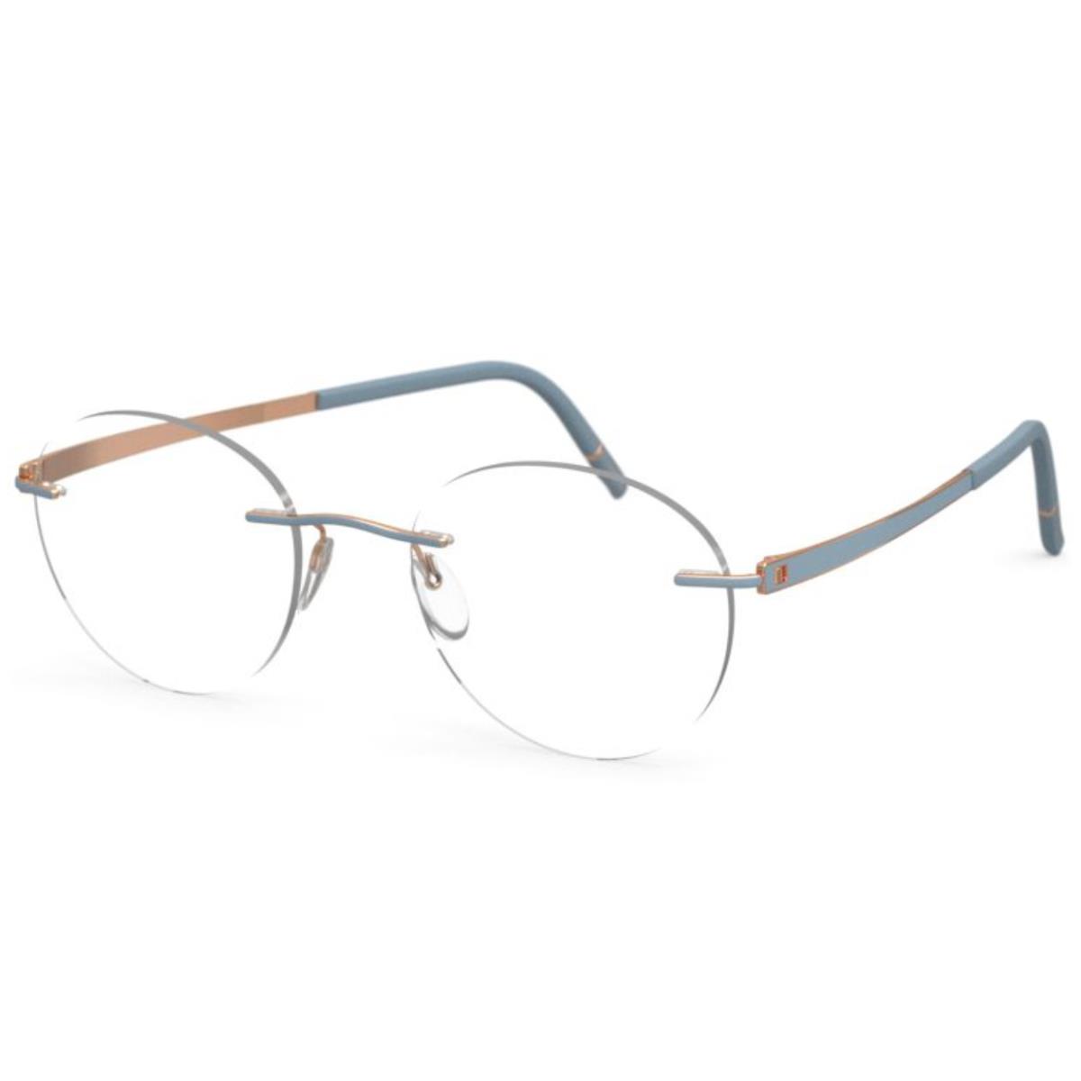 Silhouette Eyeglasses Frames 5529 70 3620 Momentun Morning Lake Blue Gold 19-140