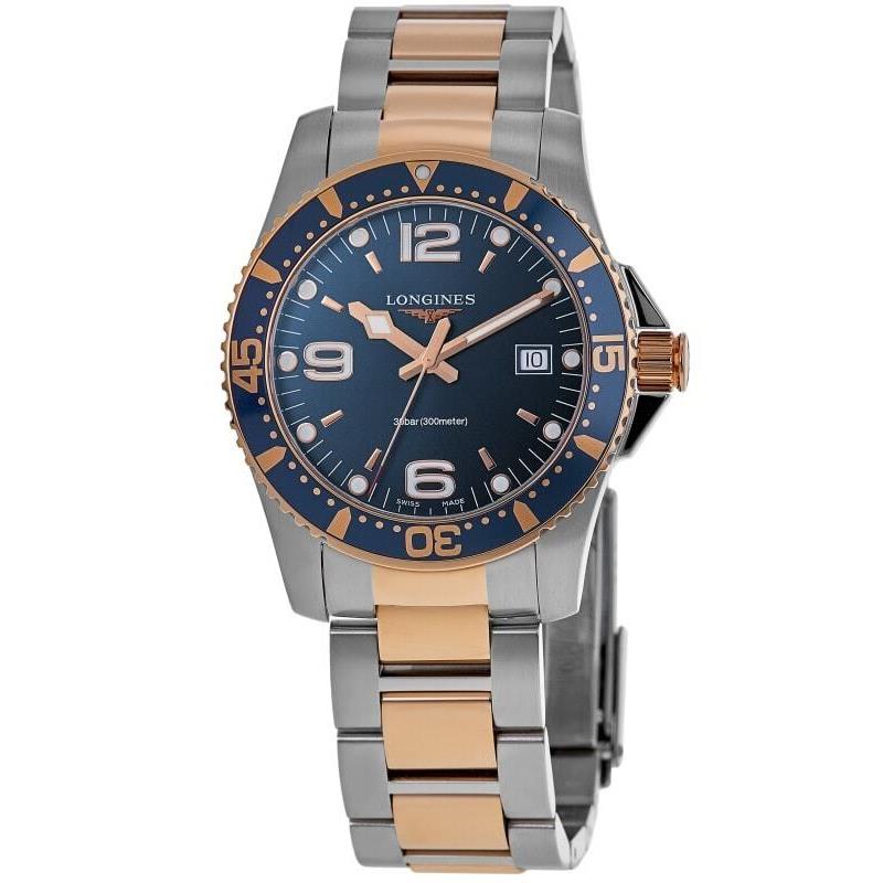 Longines Hydroconquest Quartz 41mm Blue Dial Men`s Watch L3.740.3.98.7