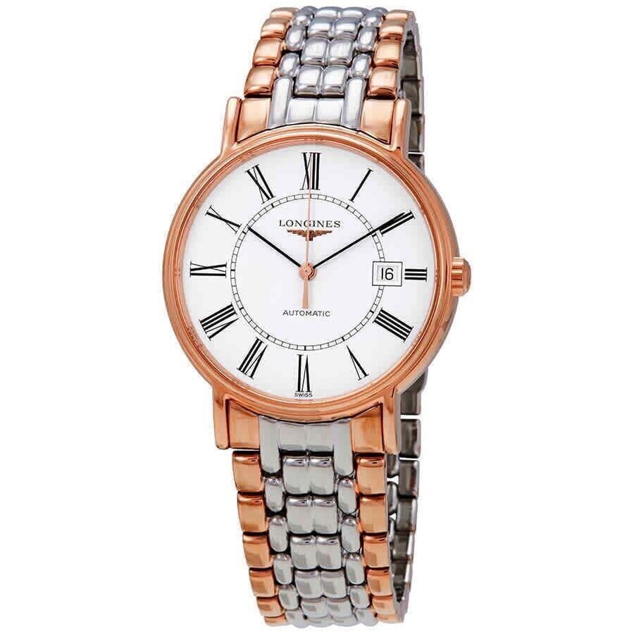 Longines Presence White/rose Gold Tone 35.5mm Men`s Watch L4.921.1.11.7