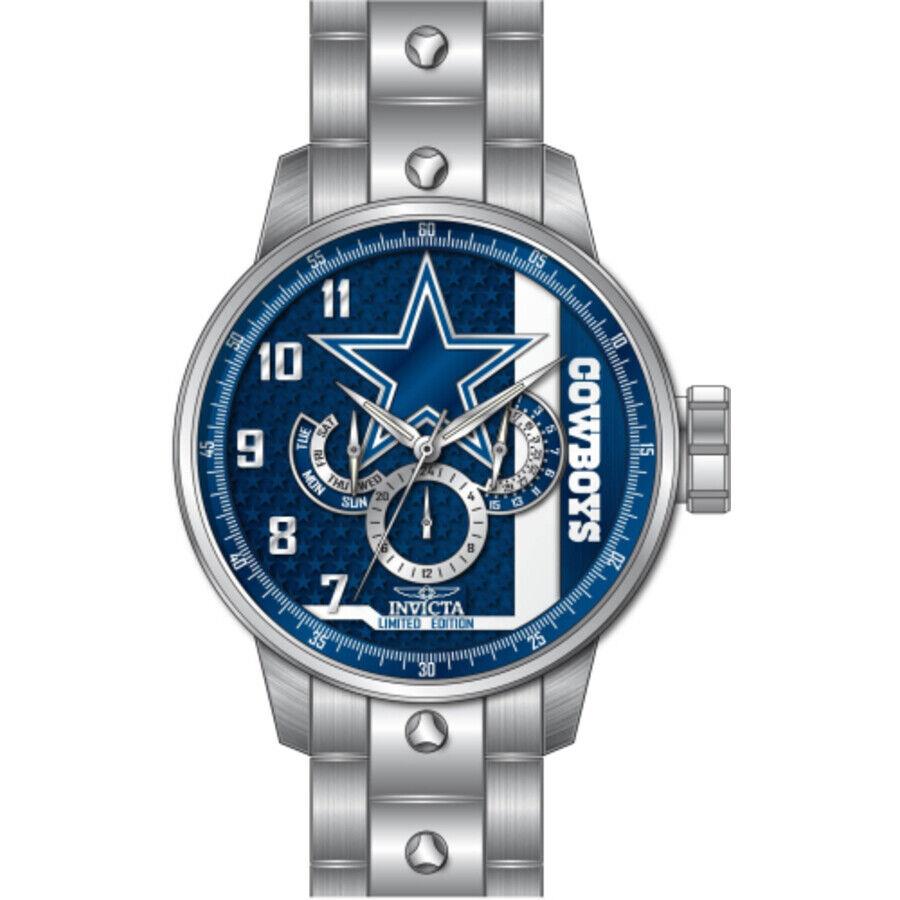 Longines Invicta Nfl Dallas Cowboys Gmt Quartz Men`s Watch 45124