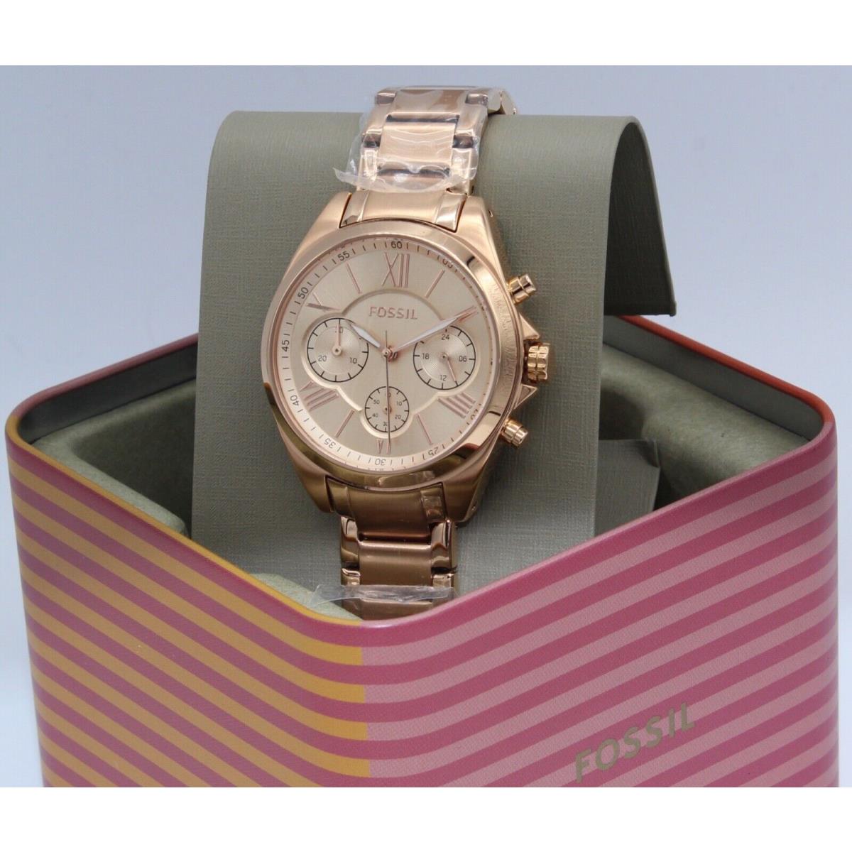 Fossil Modern Courier Midsize Chrono Rose Gold Womens BQ3036 Watch