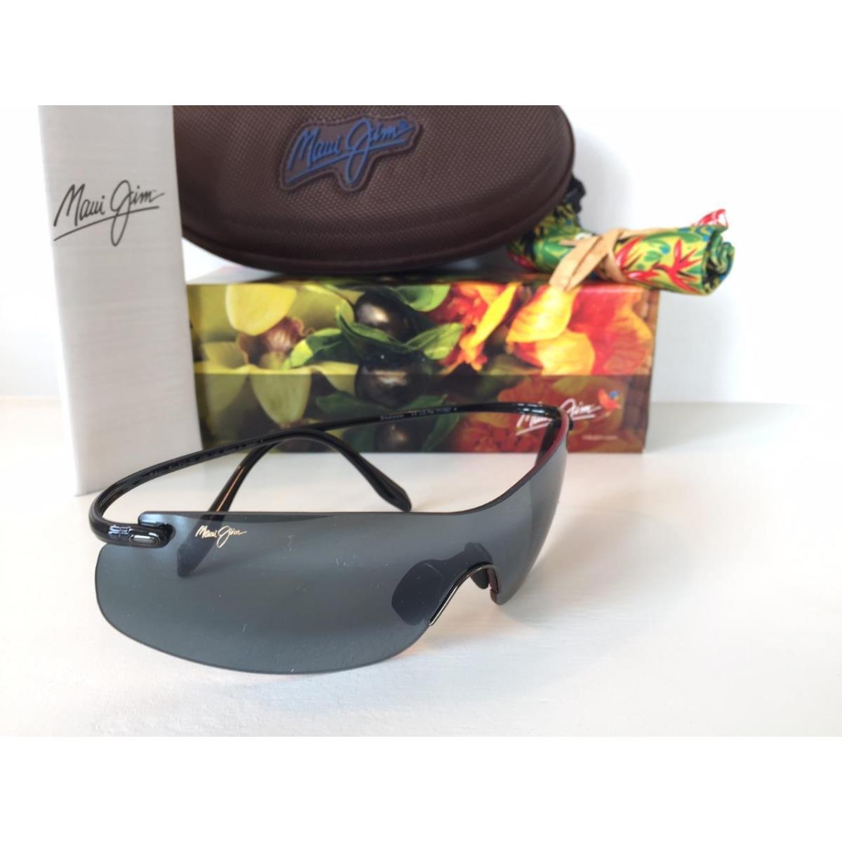 Maui Jim Breakwater Polarized Sunglasses 510-02 Black/neutral Grey Shield