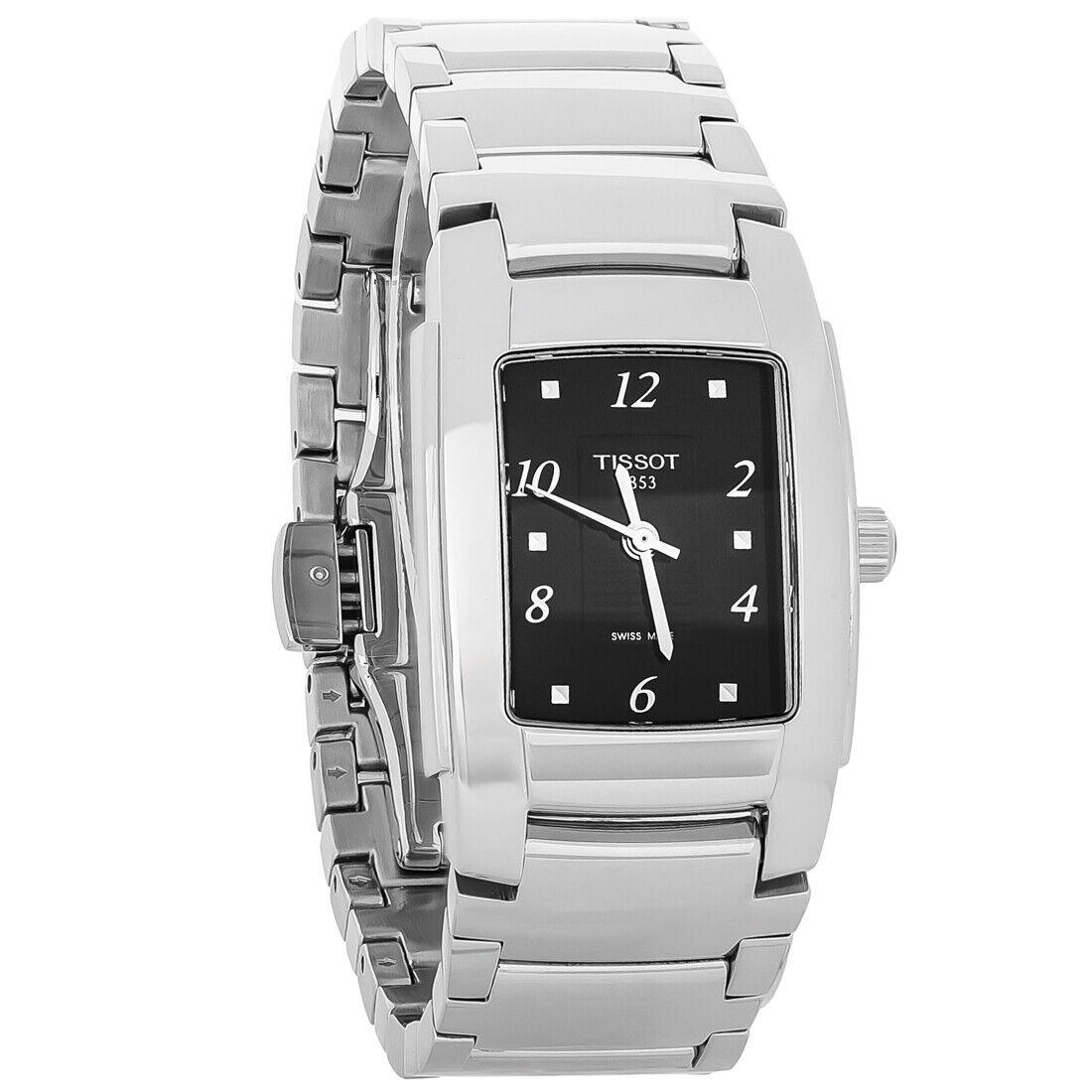 Tissot T-trend Ladies Stainless Black Dial Quartz Watch T073.310.11.057.00