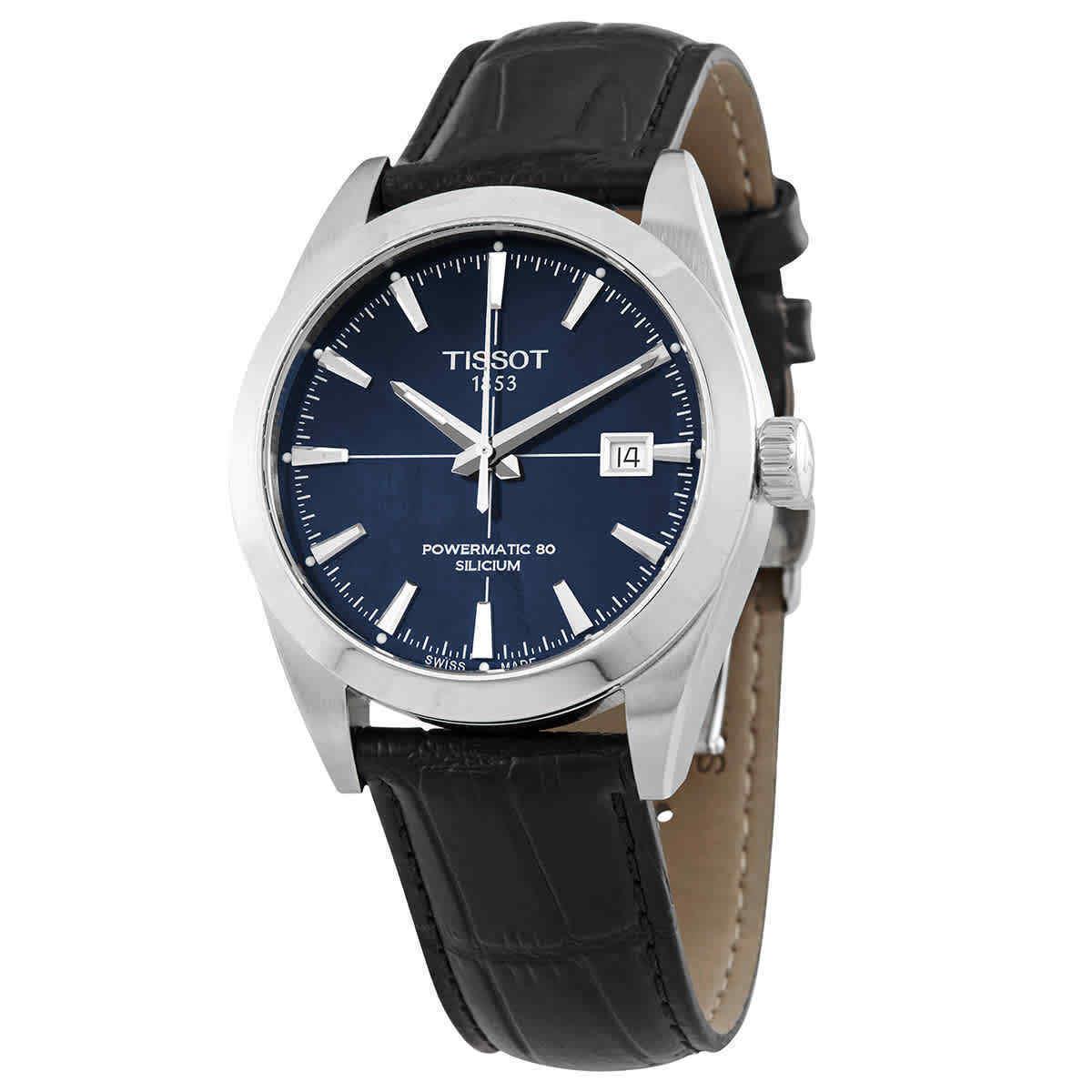 Tissot Gentleman Powermatic 80 Automatic Blue Dial Watch T127.407.16.041.01 - Dial: Blue, Band: Black, Bezel: Silver