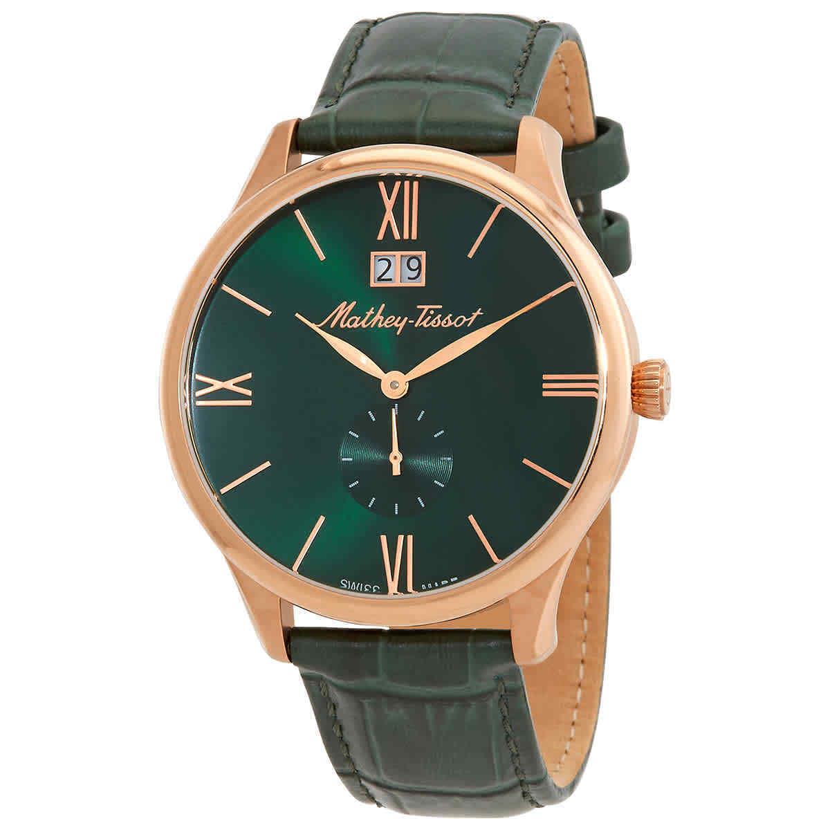 Mathey-tissot Edmond Quartz Green Dial Men`s Watch H1886QPV