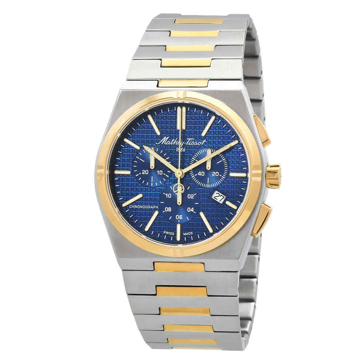 Mathey-tissot Zoltan Chrono Chronograph Quartz Blue Dial Men`s Watch H117CHBBU