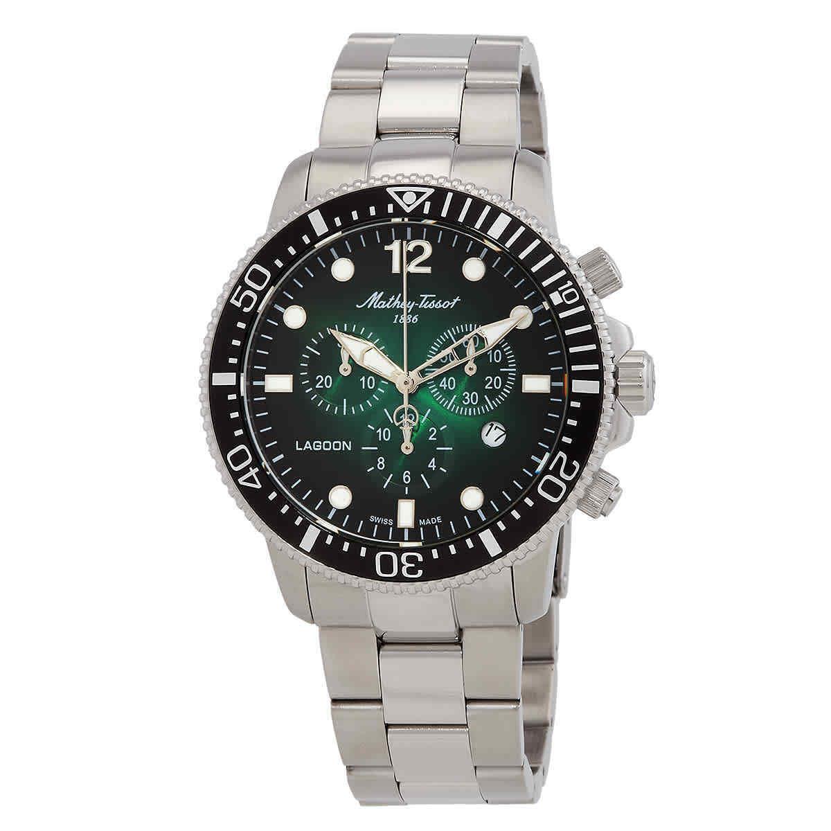 Mathey-tissot Lagoon Chronograph Quartz Green Dial Men`s Watch H123CHAV